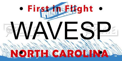 WAVESP North Carolina License Plate