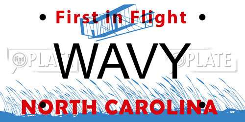 WAVY North Carolina License Plate