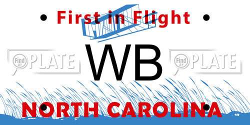 WB North Carolina License Plate
