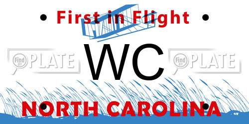 WC North Carolina License Plate