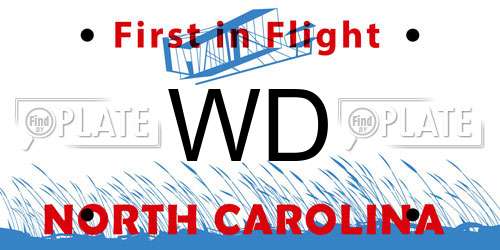 WD North Carolina License Plate