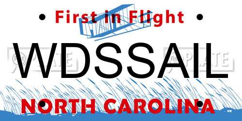 WDSSAIL North Carolina License Plate