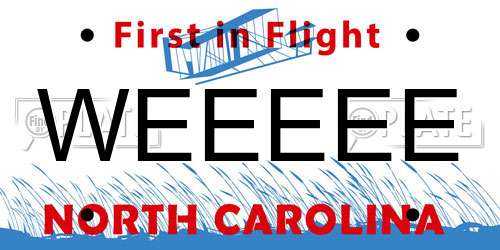 WEEEEE North Carolina License Plate