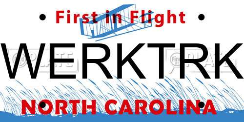 WERKTRK North Carolina License Plate