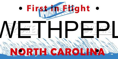 WETHPEPL North Carolina License Plate