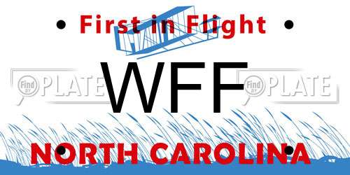 WFF North Carolina License Plate