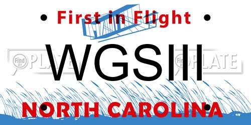 WGSIII North Carolina License Plate