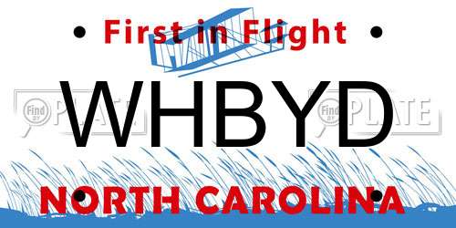 WHBYD North Carolina License Plate