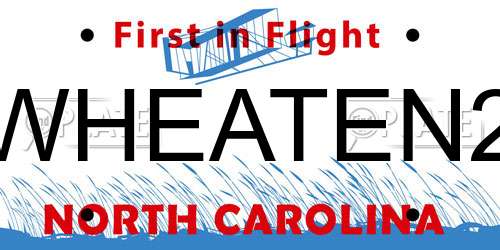 WHEATEN2 North Carolina License Plate