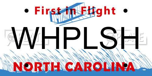 WHPLSH North Carolina License Plate