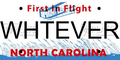 WHTEVER North Carolina License Plate