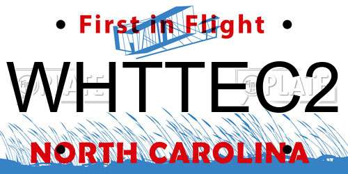 WHTTEC2 North Carolina License Plate
