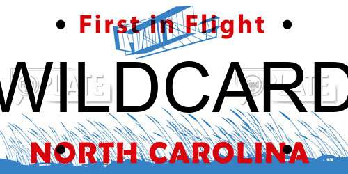 WILDCARD North Carolina License Plate