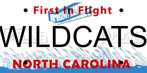 WILDCATS North Carolina License Plate