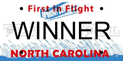 WINNER North Carolina License Plate