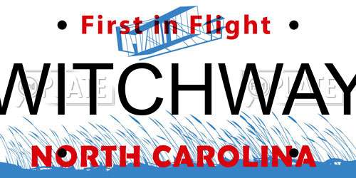 WITCHWAY North Carolina License Plate