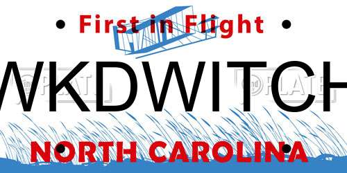 WKDWITCH North Carolina License Plate