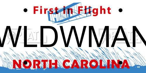WLDWMAN North Carolina License Plate