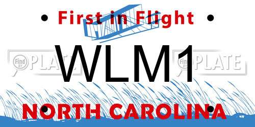 WLM1 North Carolina License Plate