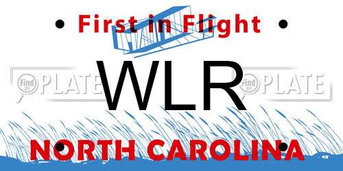 WLR North Carolina License Plate