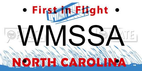 WMSSA North Carolina License Plate