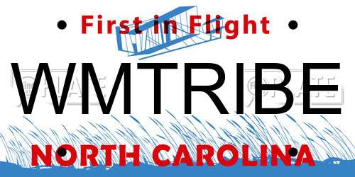WMTRIBE North Carolina License Plate
