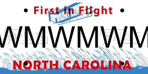 WMWMWM North Carolina License Plate