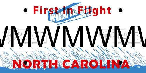 WMWMWMW North Carolina License Plate