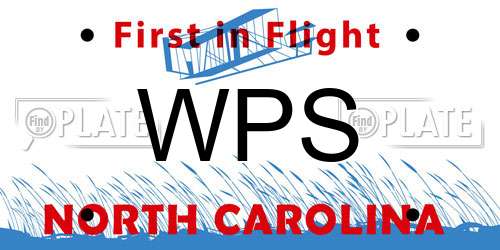WPS North Carolina License Plate