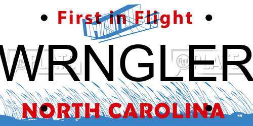 WRNGLER North Carolina License Plate