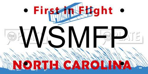 WSMFP North Carolina License Plate