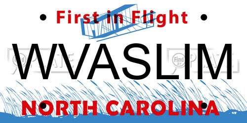 WVASLIM North Carolina License Plate