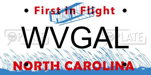 WVGAL North Carolina License Plate