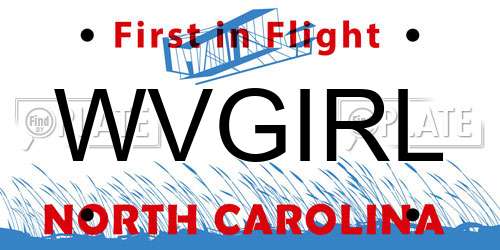 WVGIRL North Carolina License Plate