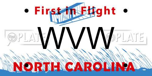 WVW North Carolina License Plate