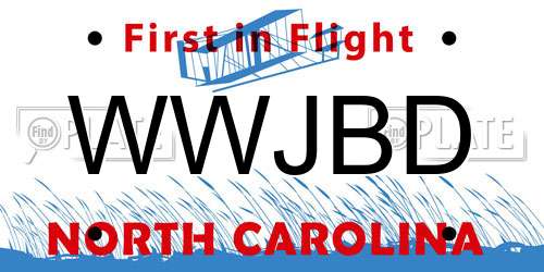WWJBD North Carolina License Plate