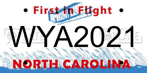 WYA2021 North Carolina License Plate