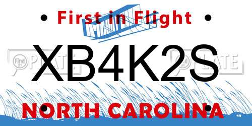 XB4K2S North Carolina License Plate
