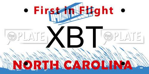XBT North Carolina License Plate