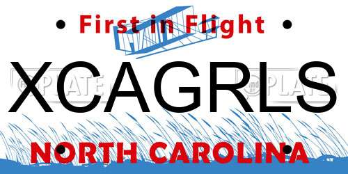 XCAGRLS North Carolina License Plate