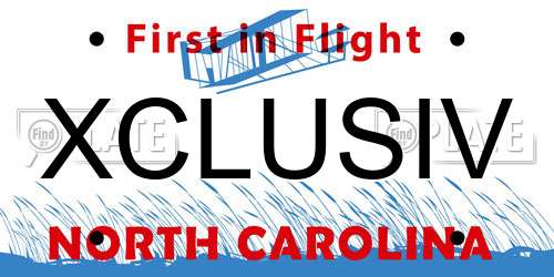 XCLUSIV North Carolina License Plate