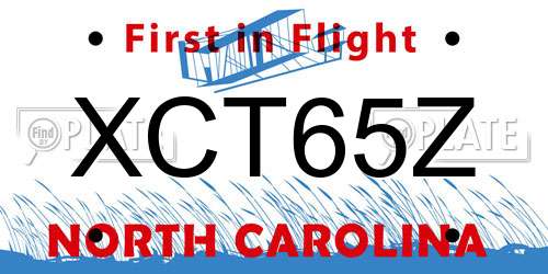 XCT65Z North Carolina License Plate