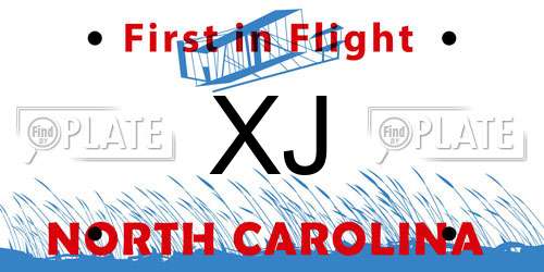 XJ North Carolina License Plate