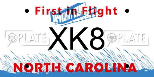 XK8 North Carolina License Plate