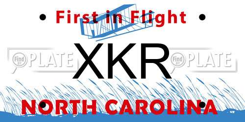 XKR North Carolina License Plate