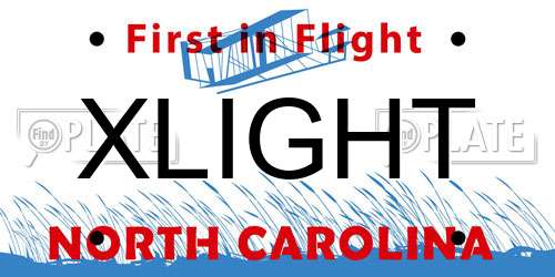XLIGHT North Carolina License Plate