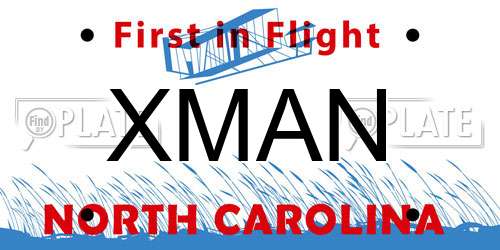 XMAN North Carolina License Plate