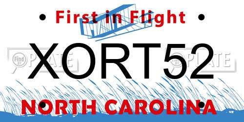 XORT52 North Carolina License Plate