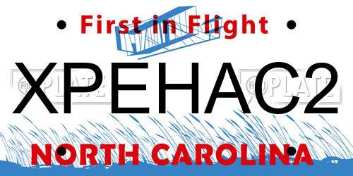 XPEHAC2 North Carolina License Plate