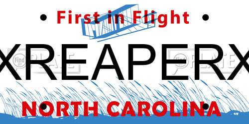 XREAPERX North Carolina License Plate